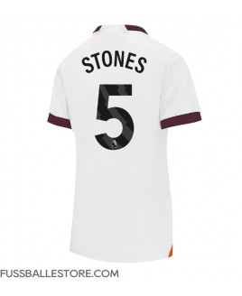 Günstige Manchester City John Stones #5 Auswärtstrikot Damen 2023-24 Kurzarm